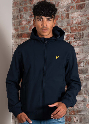 Lyle & Scott Jassen Fleece back softshell jacket - dark navy