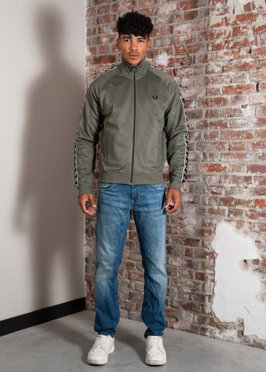 Fred Perry Vesten Taped track jacket - laurel wreath green black
