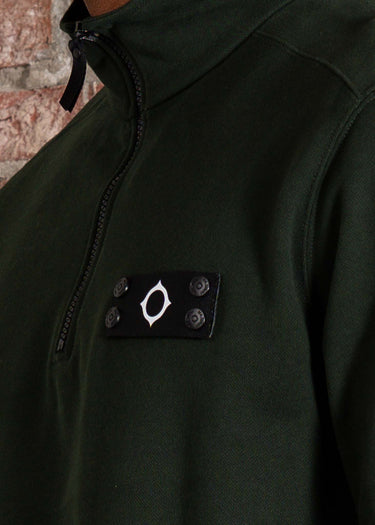 MA.Strum Truien Neo quarter zip sweat - oil slick