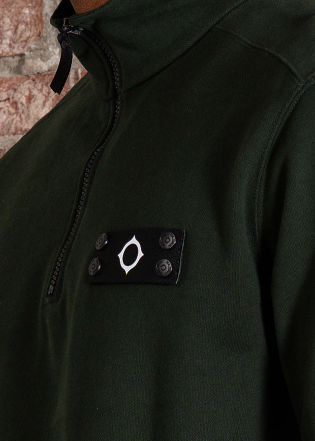 MA.Strum Sweaters Neo quarter zip sweat - oil slick