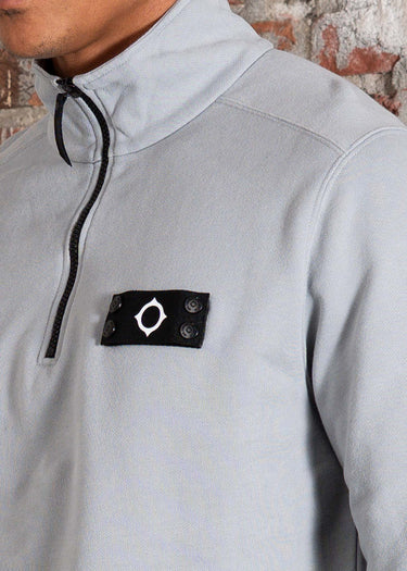 MA.Strum Truien Neo quarter zip sweat - battleship grey