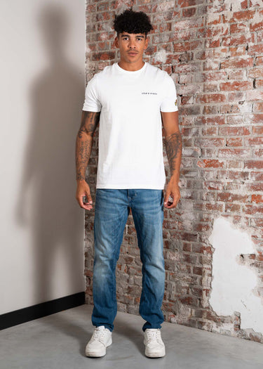 Lyle & Scott T-shirts Embroidered t-shirt - white jet black