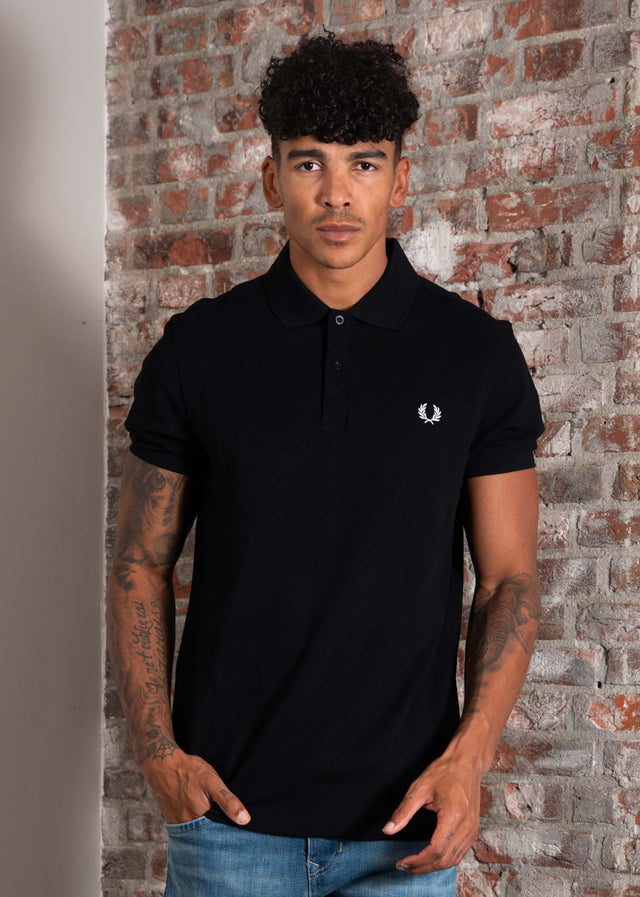 Fred Perry Polos Plain fred perry shirt - black white