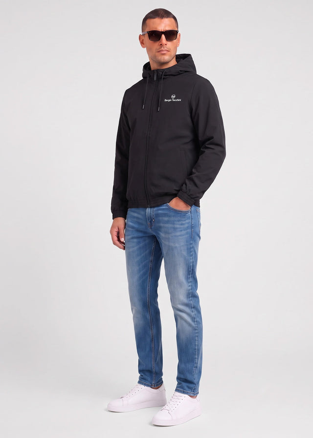 Sergio Tacchini Cardigans Carson ripstop stretch hoodie tracktop - black