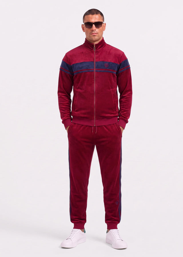Sergio Tacchini Cardigans Damarindo velour tracktop - tibetan red