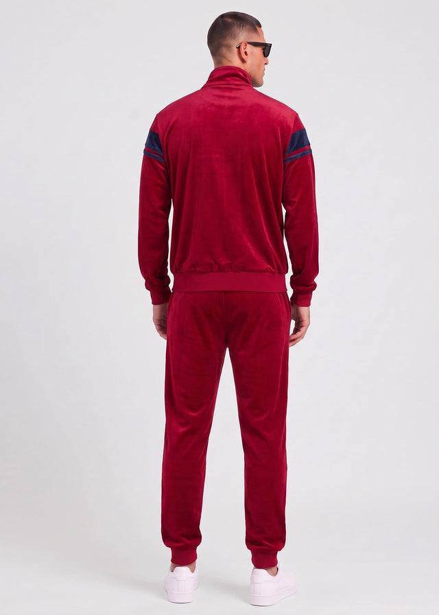 Sergio Tacchini Cardigans Damarindo velour tracktop - tibetan red