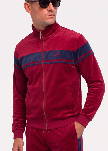 Sergio Tacchini Vesten Damarindo velour tracktop - tibetan red
