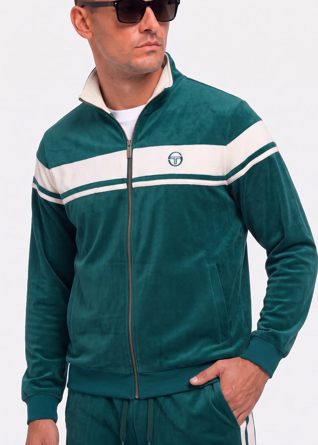 Sergio Tacchini Pants Damarindo velour tracktop - pineneedle