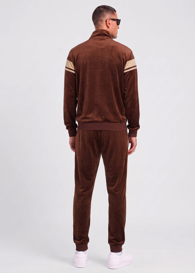 Sergio Tacchini Cardigans Damarindo velour tracktop - cappuccino