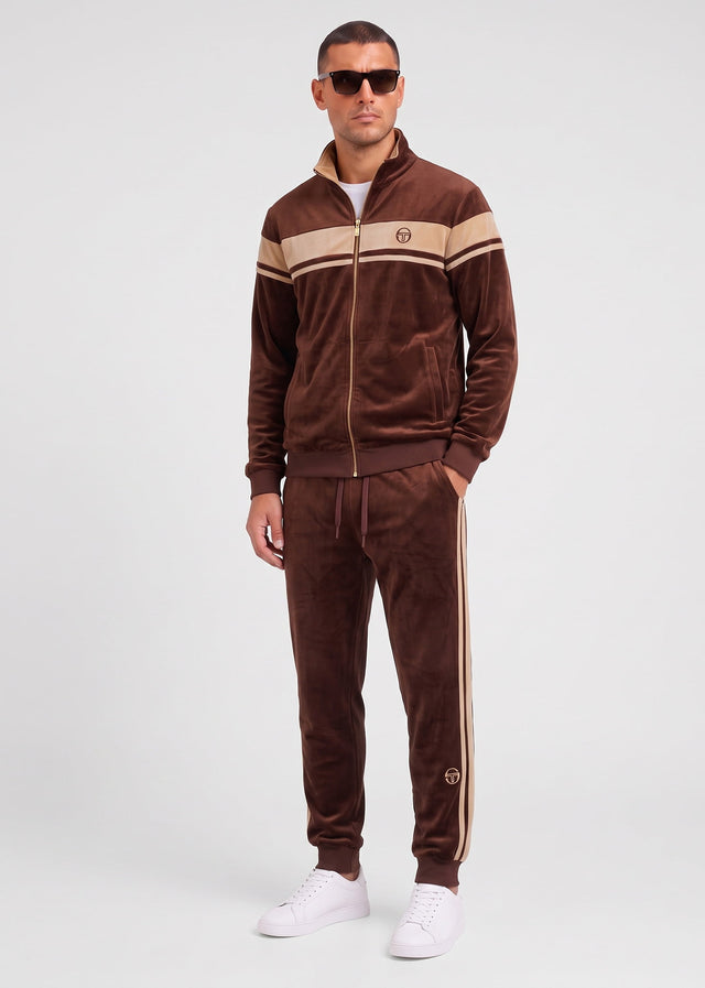 Sergio Tacchini Cardigans Damarindo velour tracktop - cappuccino