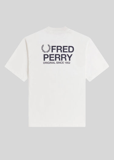 Fred Perry T-shirts Back print fred perry text t-shirt - snow white
