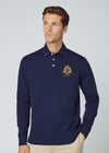 Hackett London Longsleeve Polo's  Heritage logo rugby - navy 