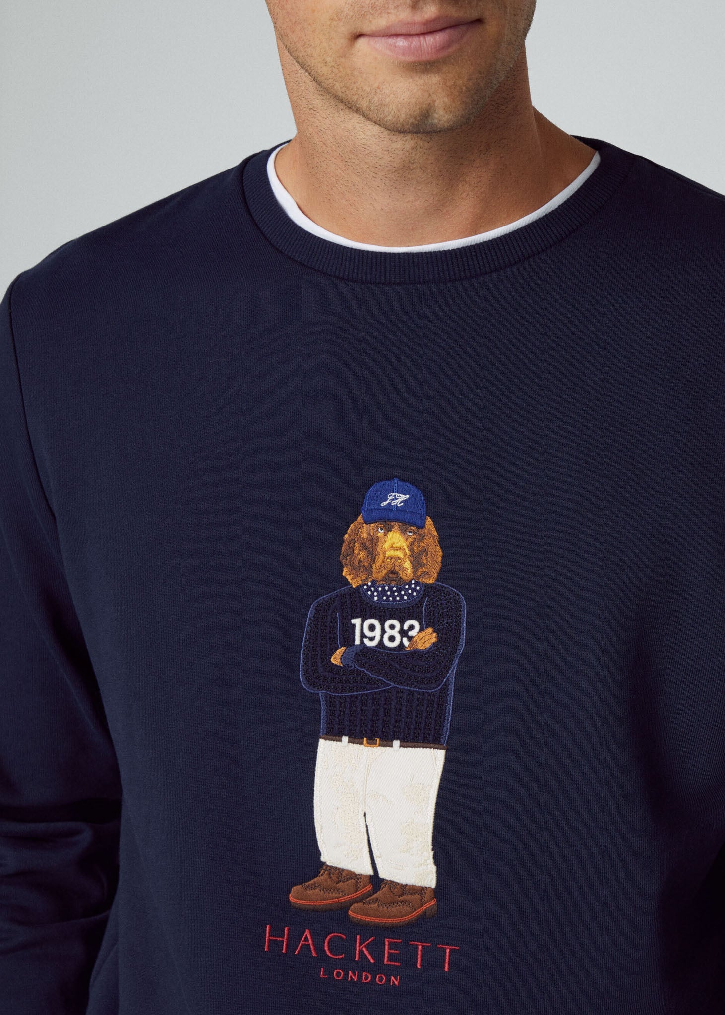 Hackett London Truien  Harry logo crew - navy 