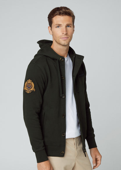 Hackett London Vesten  Heritage hoody full zip - forest night 