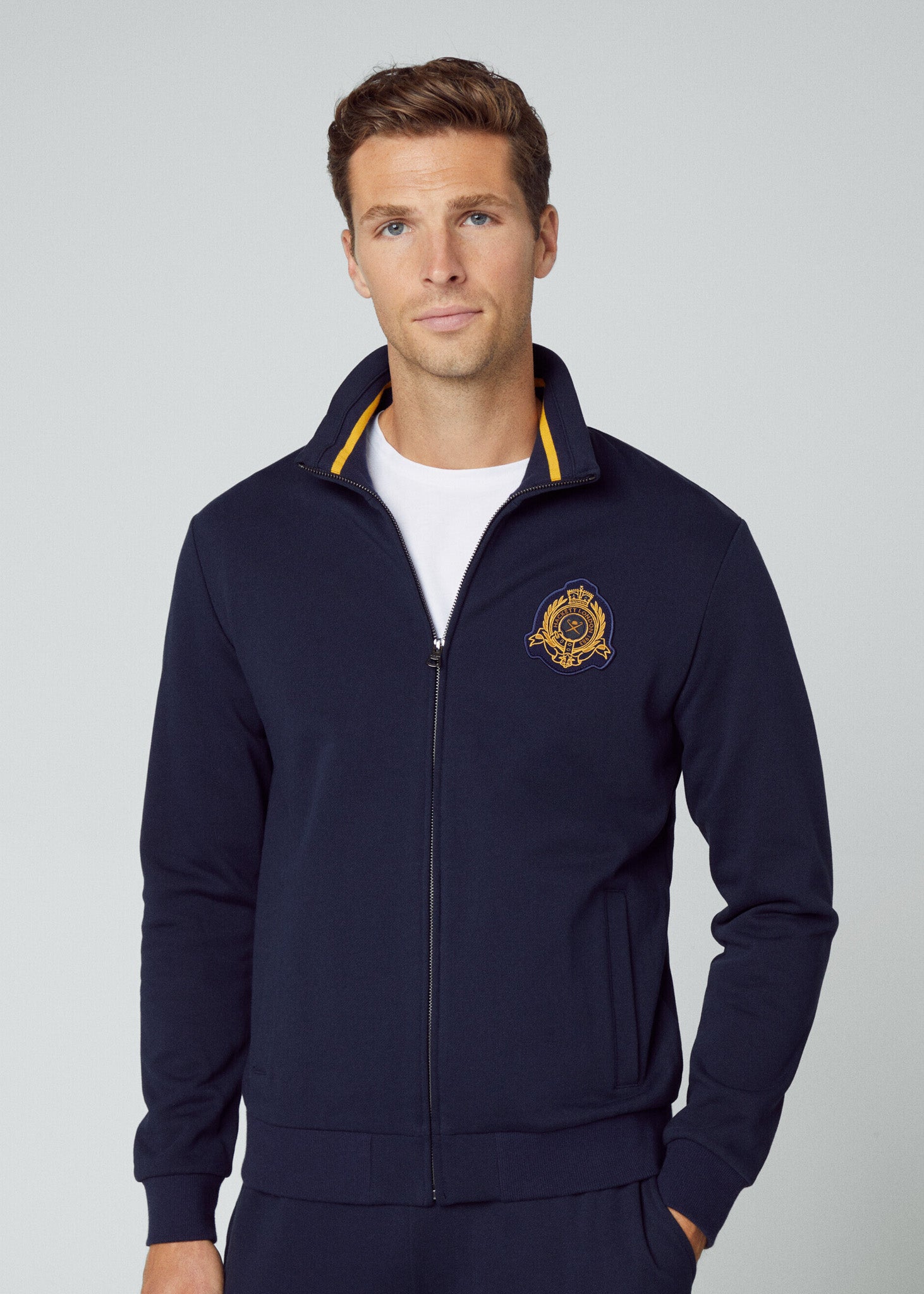 Hackett London Vesten  Heritage tipped full zip - navy 