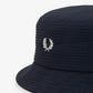Dual branded seersucker bucket hat - navy