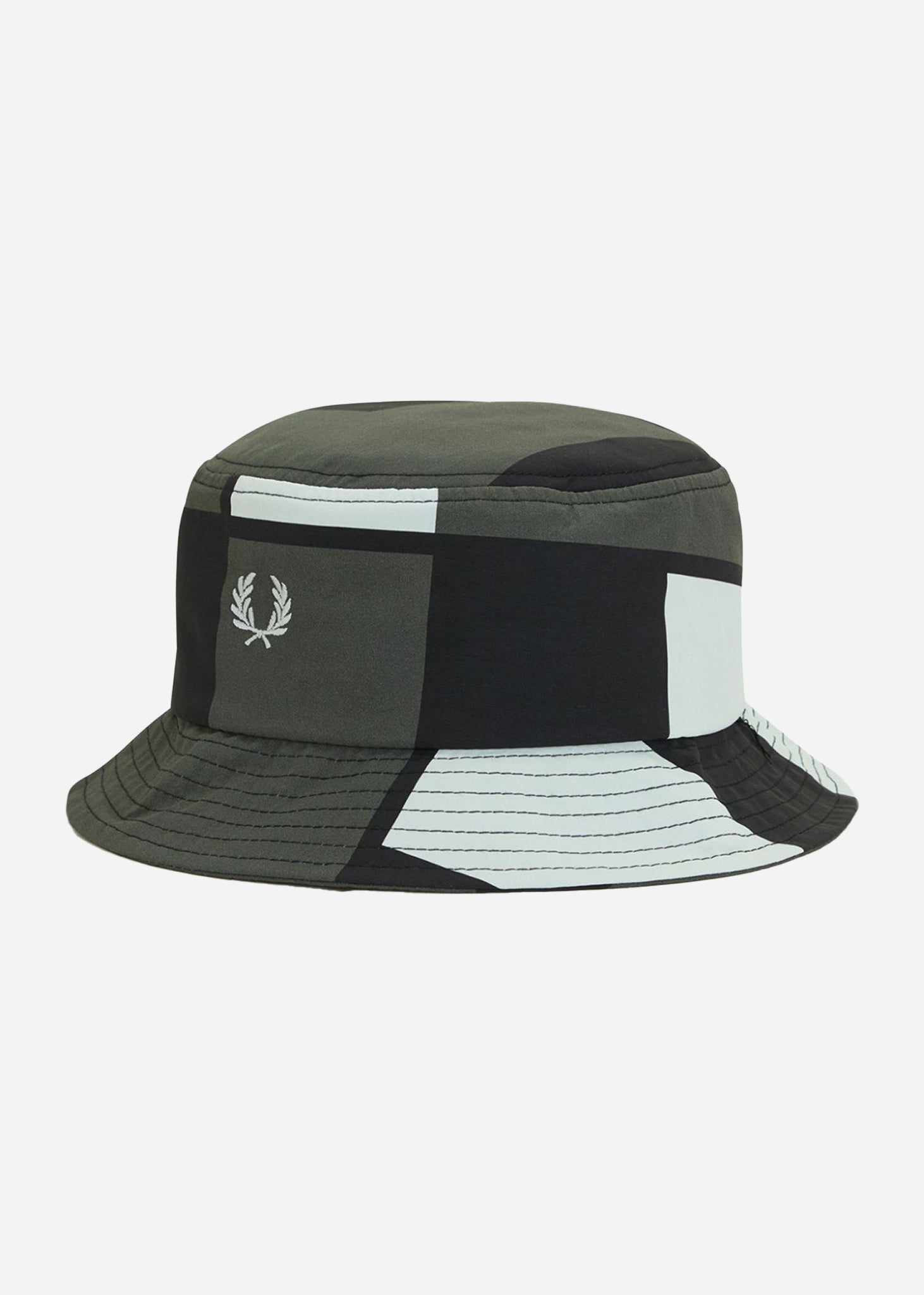 Fred Perry Bucket Hats  Pixel print bucket hat - light ice field green black 