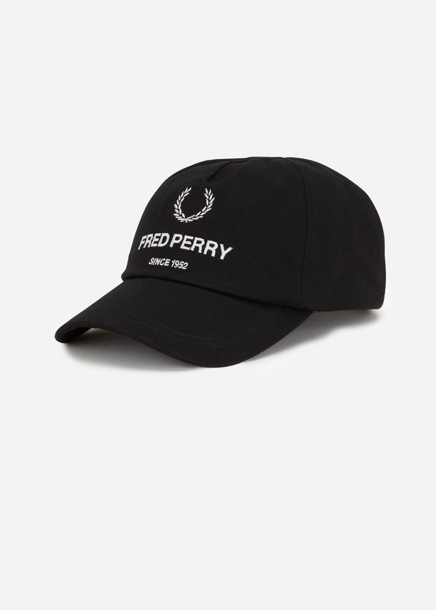 Fred Perry Petten  Cotton canvas branded cap - black 