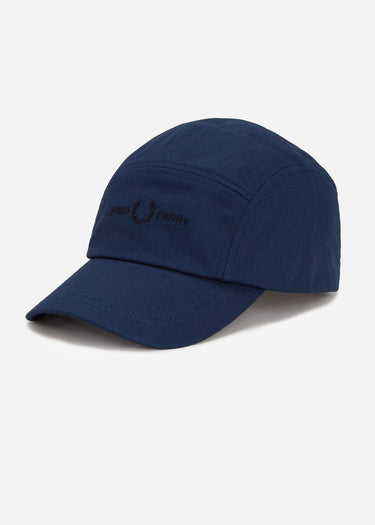Fred Perry Petten 5 panel flap twill cap - tennis blue