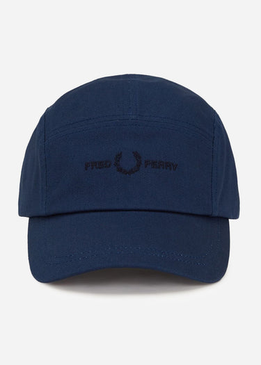 Fred Perry Petten 5 panel flap twill cap - tennis blue