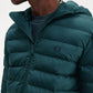 Hooded insulated jacket - petrol blue