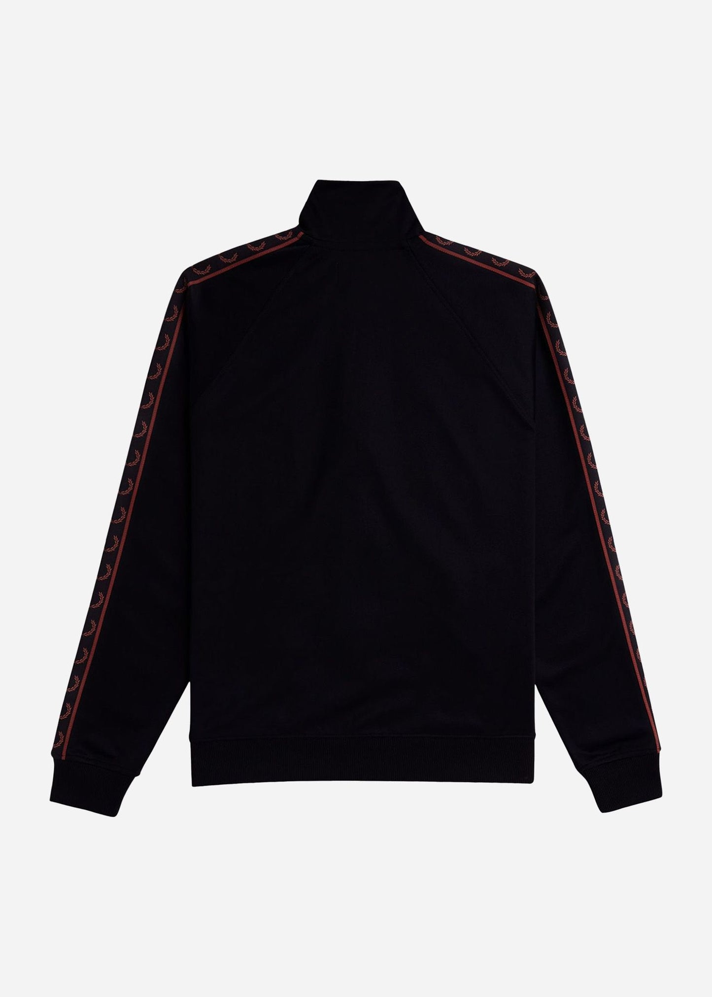 Fred Perry Vesten  Contrast tape track jacket - black whisky brown 