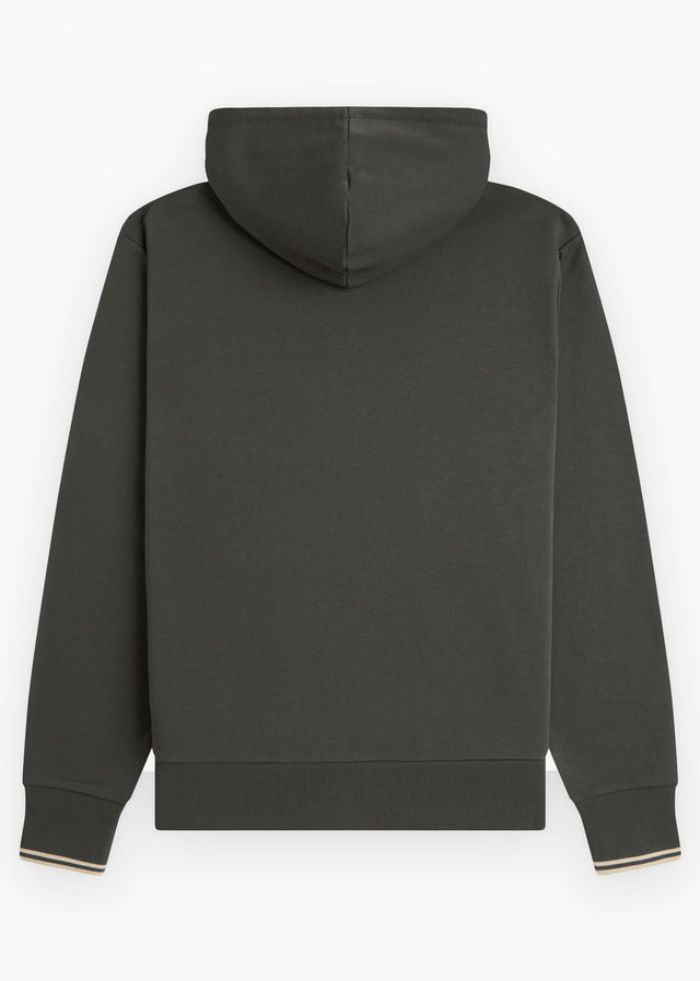Fred Perry Cardigans Hooded zip through sweatshirt - field green oatmeal