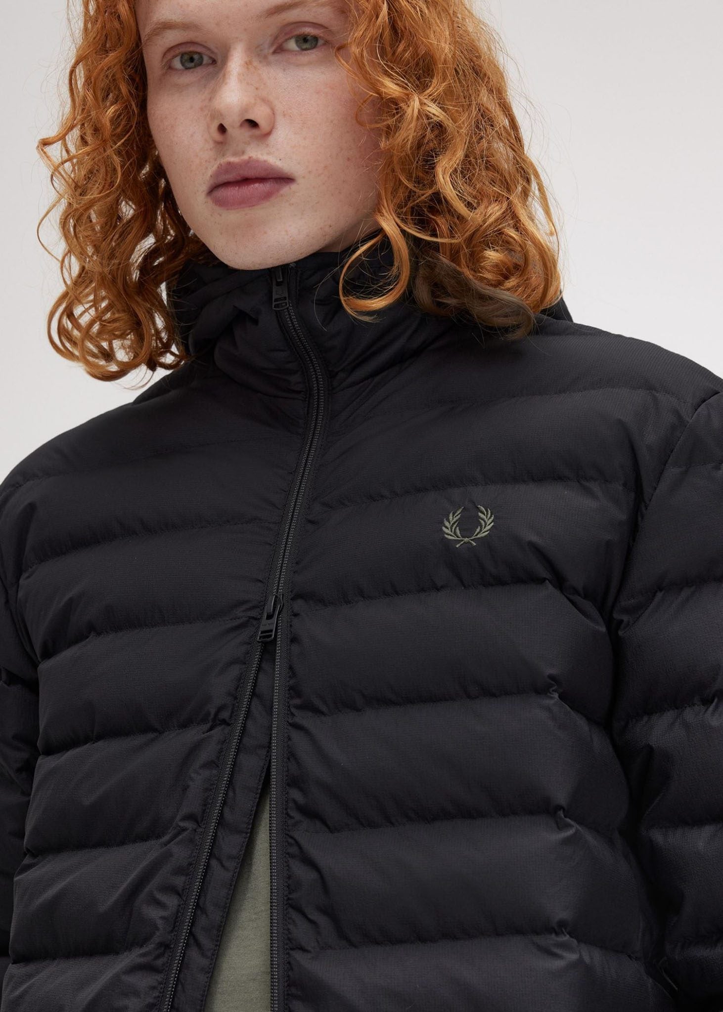 Fred Perry Jassen  Hooded insulated jacket - black 