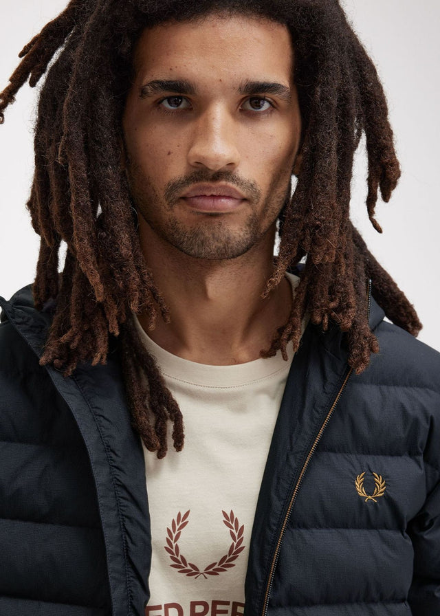 Fred Perry Jackets  Hooded insulated jacket - navy 