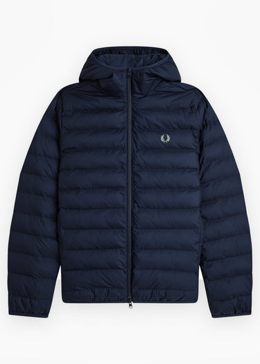 Fred Perry Jackets Hooded insulated jacket - dark airforce