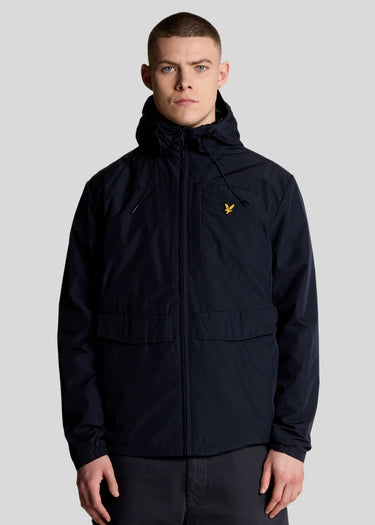 Lightweight hooded zip through jacket - dark navy