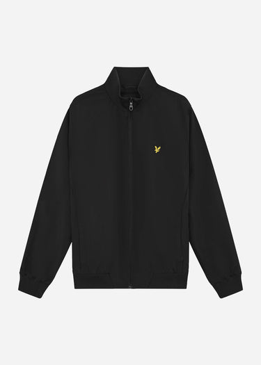 Funnel neck shell jacket - jet black