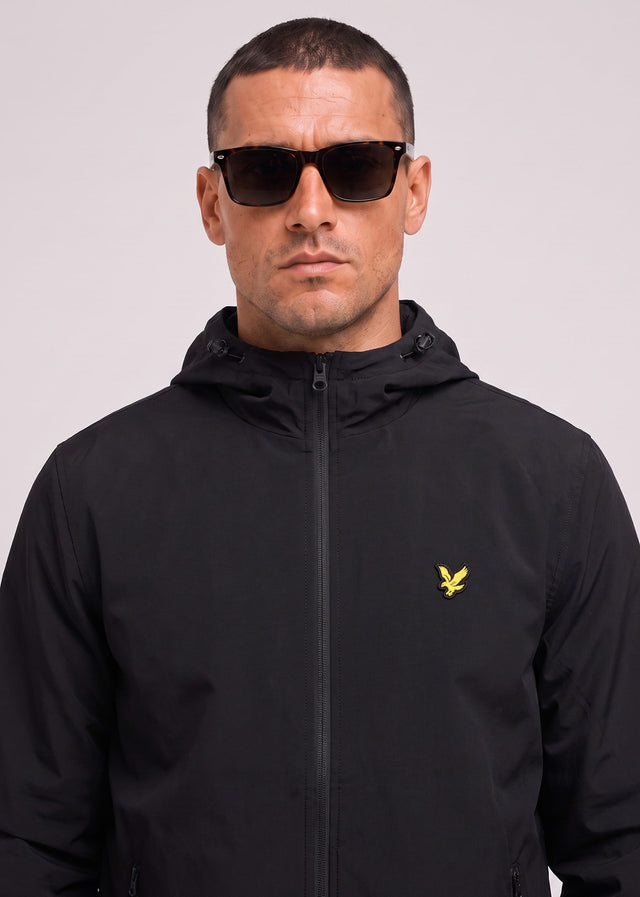 Lyle & Scott Jackets Contrast zip through hooded jacket - jet black gunmetal