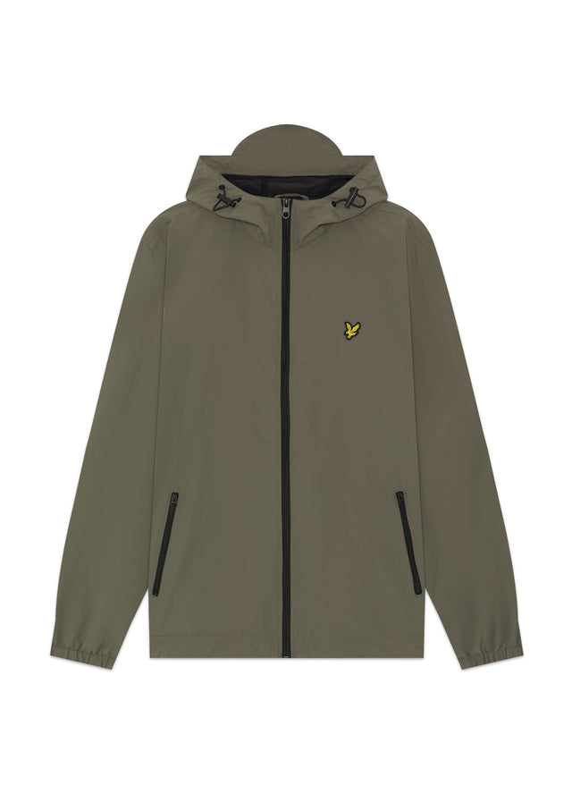 Lyle & Scott Jackets Contrast zip through hooded jacket - khaki ash jet black