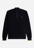 Fred Perry Truien  Waffle stitch half zip jumper - navy 