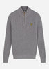 Lyle & Scott Truien  Ribbed quarter zip jumper - mid grey marl 