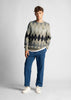 Lyle & Scott Truien  British argyle crew neck - cove 