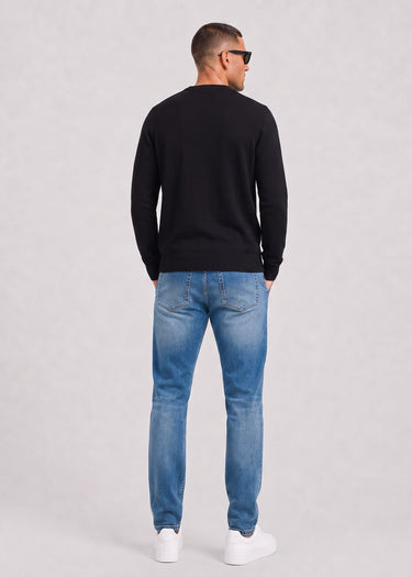 Lyle & Scott Truien Cotton merino crew neck jumper - jet black