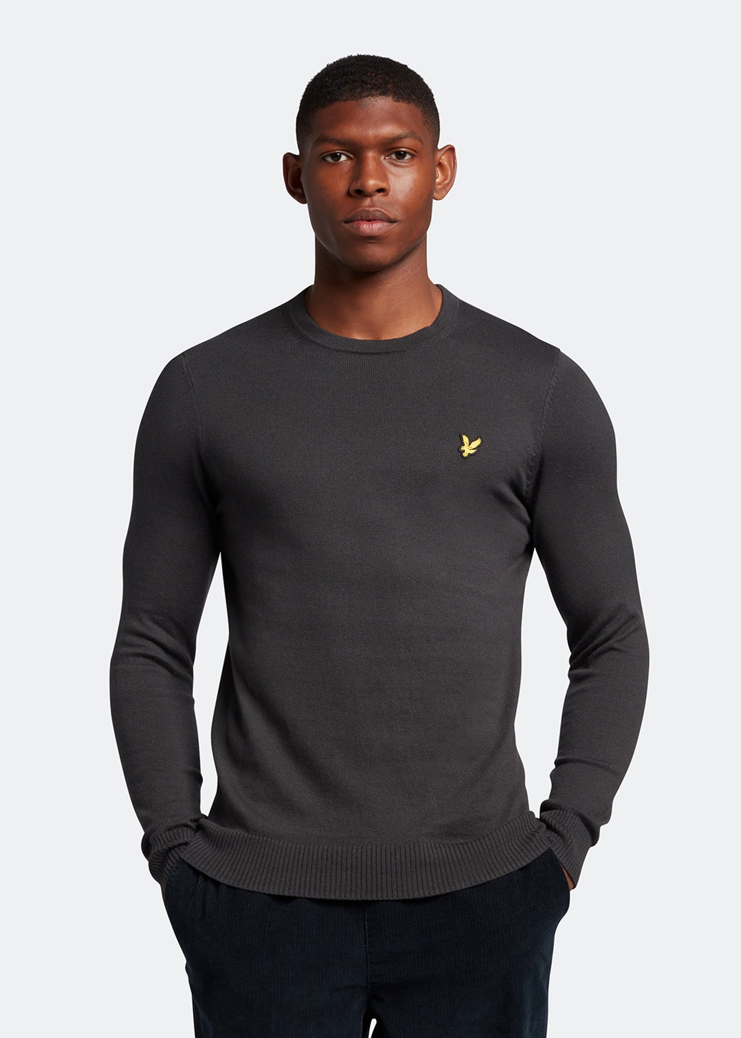 Lyle & Scott Truien  Cotton merino crew neck jumper - gunmetal 