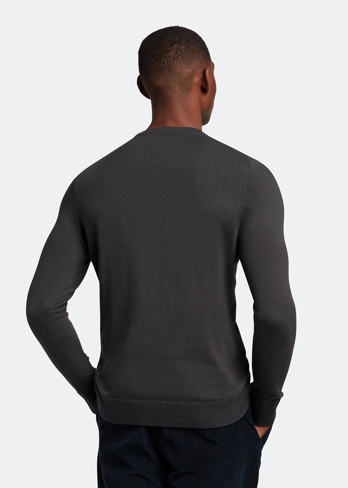 Lyle & Scott Truien  Cotton merino crew neck jumper - gunmetal 