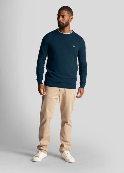 Lyle & Scott Truien  Cotton merino crew jumper - apres navy 