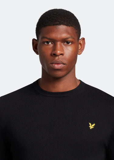 Lyle & Scott Truien Cotton crew neck jumper - jet black