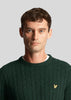 Lyle & Scott Truien  Cable jumper - dark green marl 