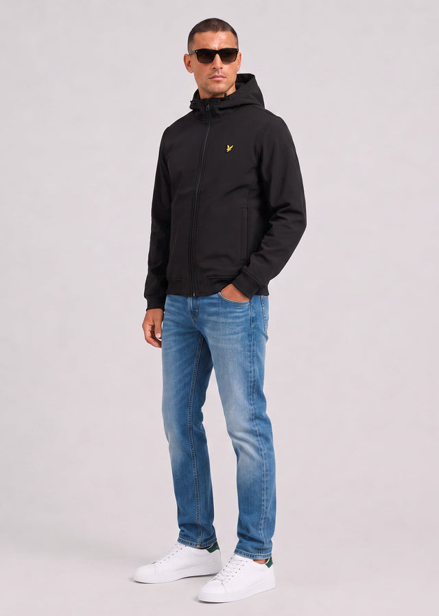 Lyle & Scott Jackets Fleece back softshell jacket - jet black