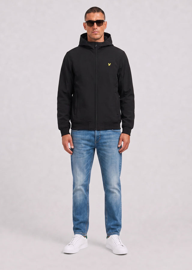 Lyle & Scott Jackets Fleece back softshell jacket - jet black