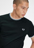 Fred Perry T-shirts  Twin tipped t-shirt - night green snow white 