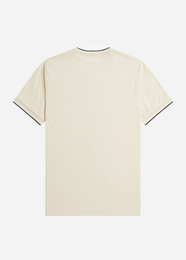 Fred Perry T-shirts  Twin tipped t-shirt - oatmeal ecru black 