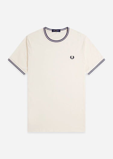 Fred Perry T-shirts Twin tipped t-shirt - ecru tennis blue