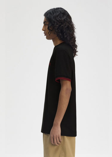 Fred Perry T-shirts Twin tipped t-shirt - black burnt red