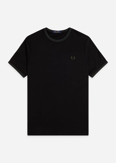 Fred Perry T-shirts Twin tipped t-shirt - Black Court Green